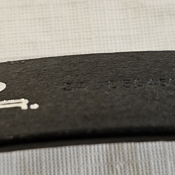 Mens ROPER black Western leather belt sz 34 - Picture 6 of 15